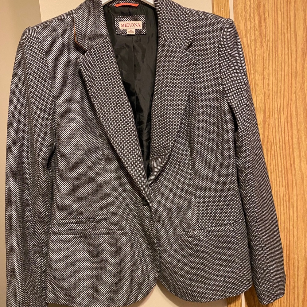 Merona black and white blazer